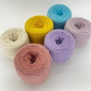 Kid Mohair Cashmere yarn lot of 6 cakes, 300g lot